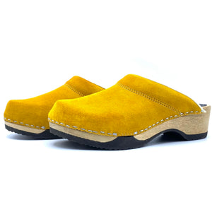Embla Clogs | Premium Italian Suede Yellow