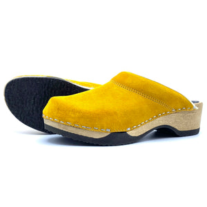 Embla Clogs | Premium Italian Suede Yellow