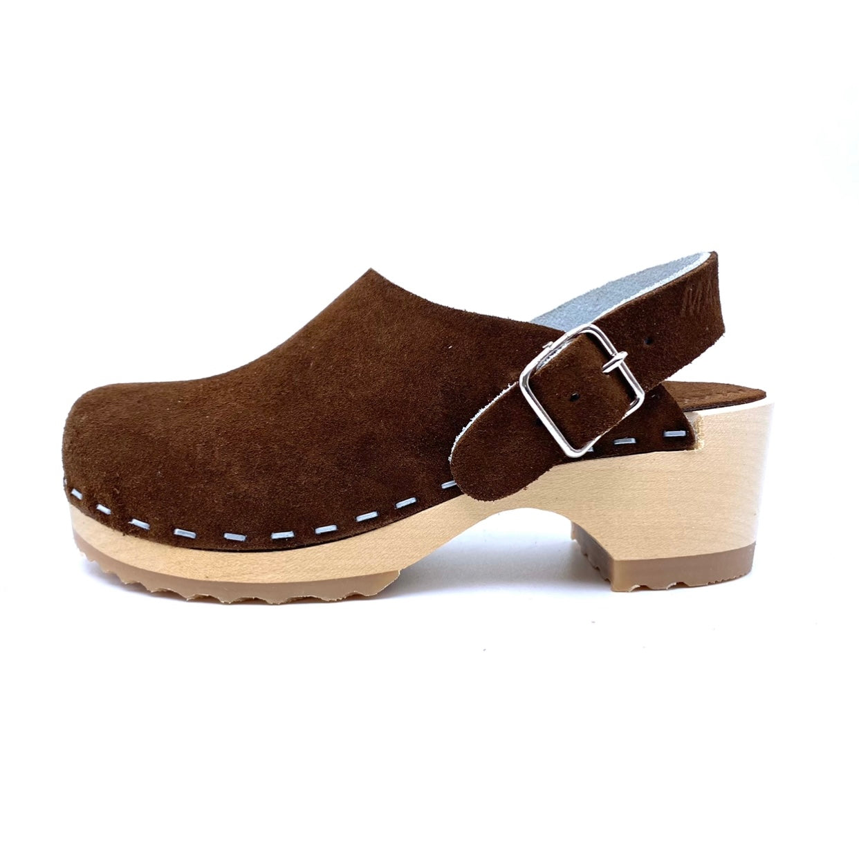 Studio Lily Clogs | Tobacco Premium Italian Suede