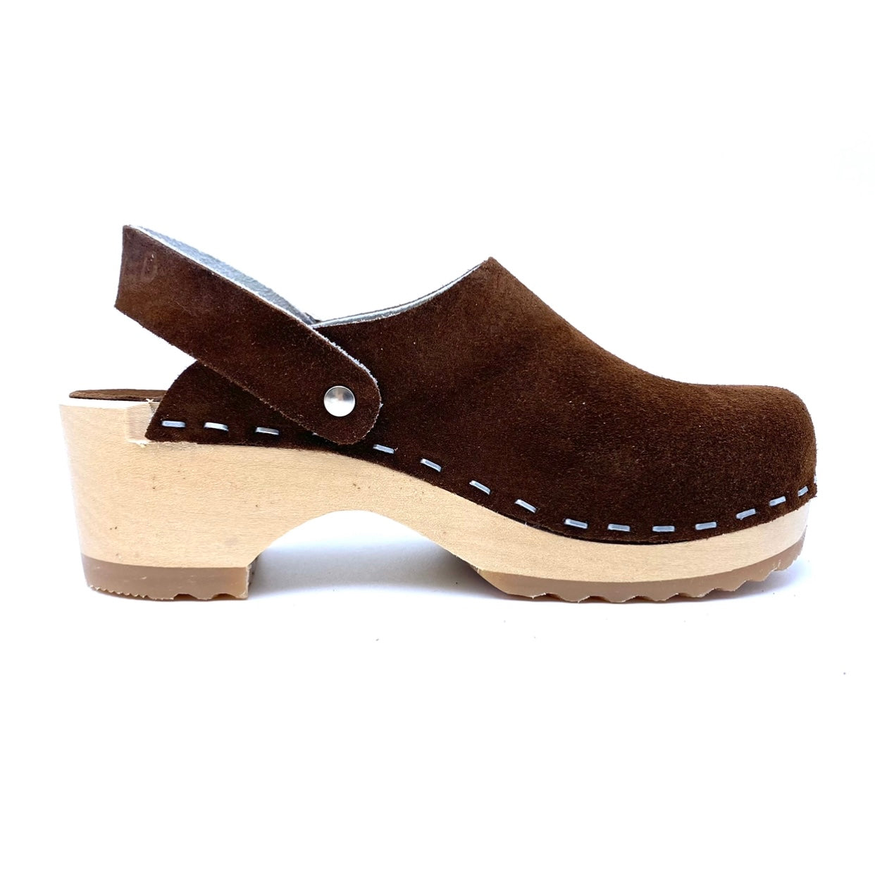 Studio Lily Clogs | Tobacco Premium Italian Suede