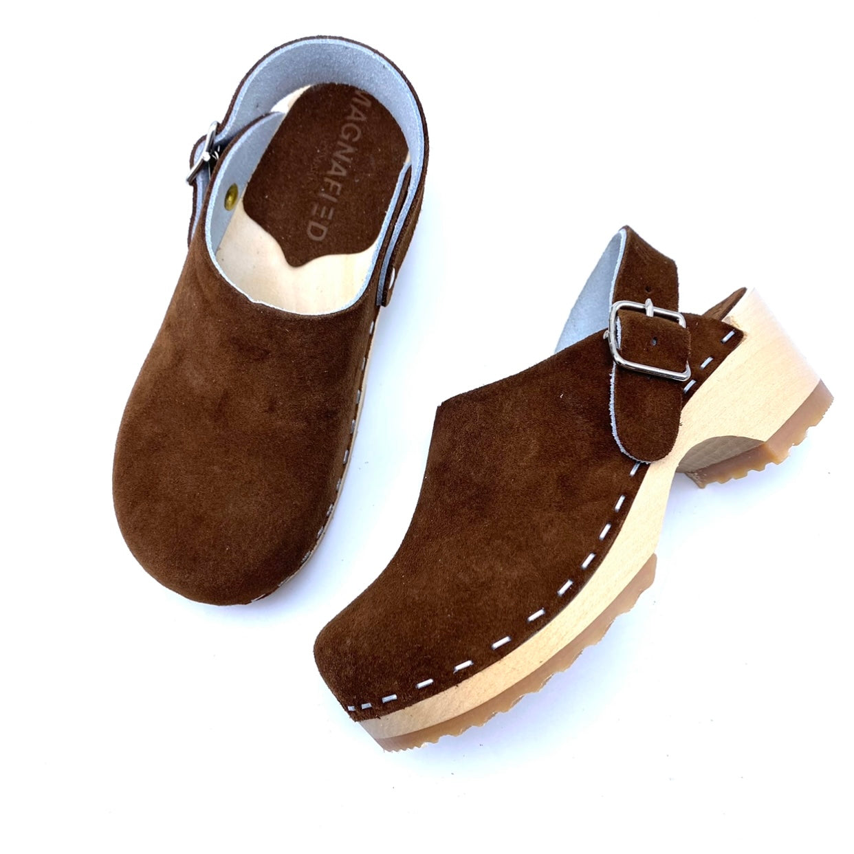 Studio Lily Clogs | Tobacco Premium Italian Suede