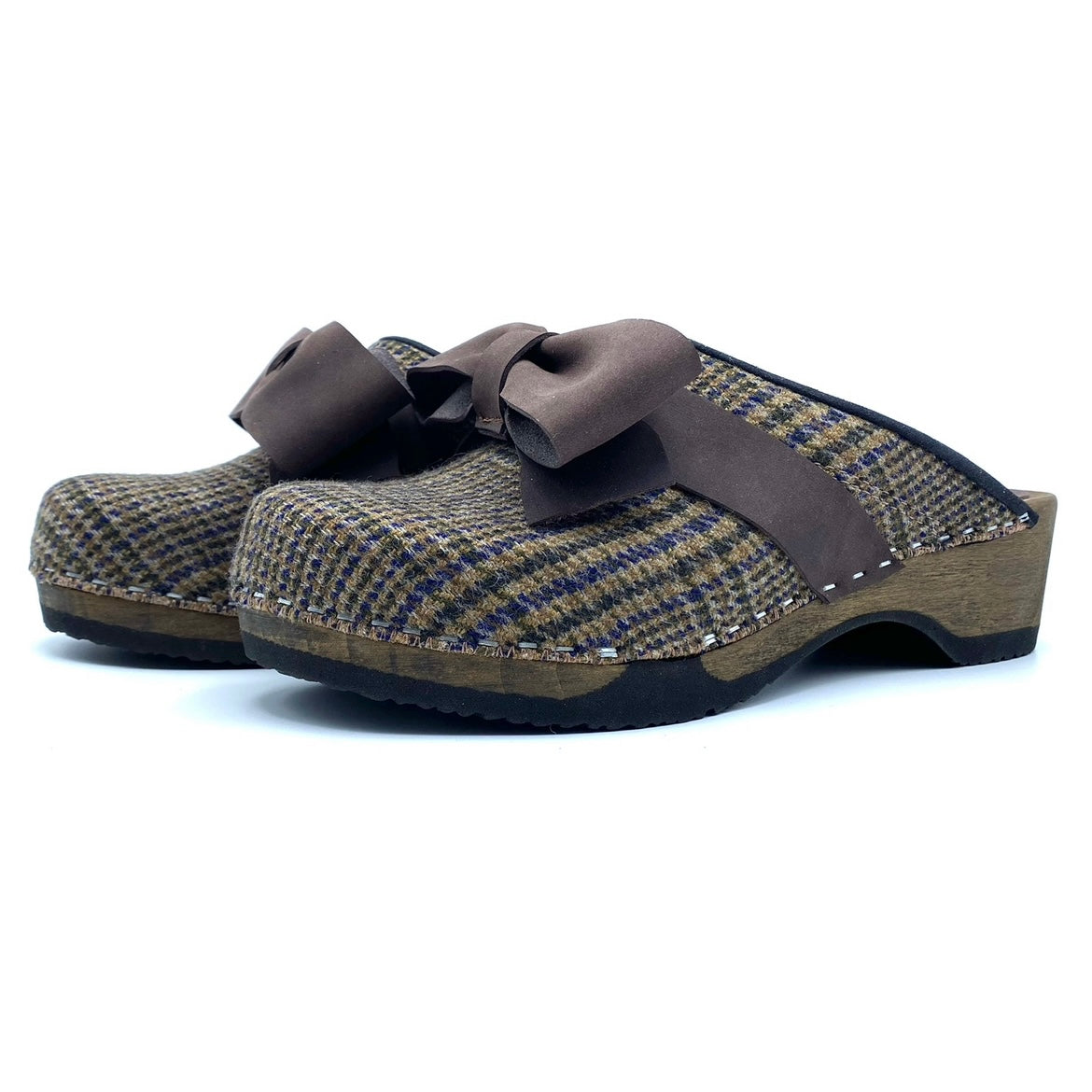 Embla Clogs | Harris Tweed & Bow