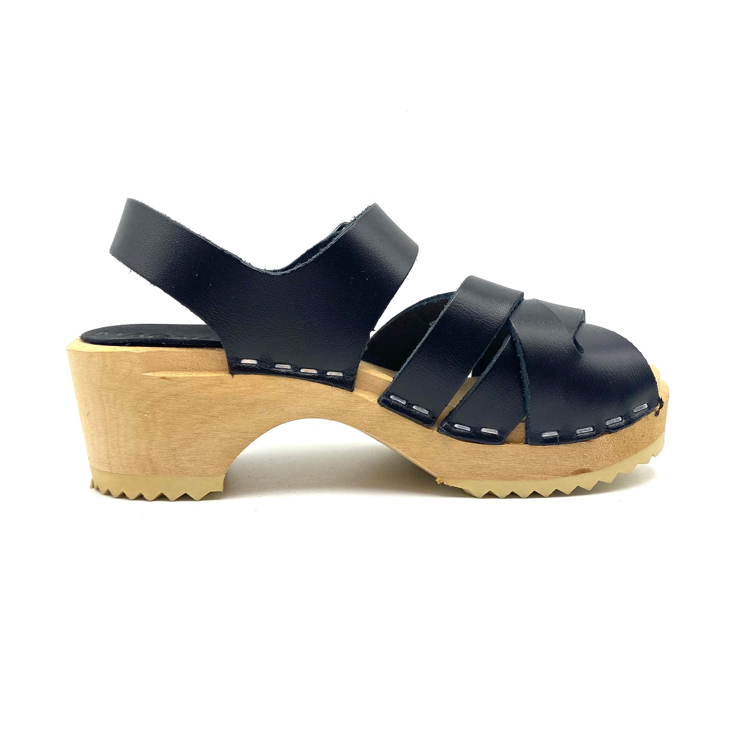 Studio Lulu Kids Clog Sandals | Black Leather