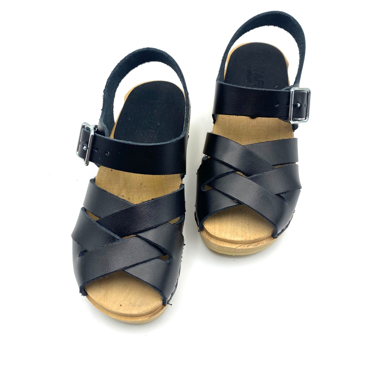 Studio Lulu Kids Clog Sandals | Black Leather