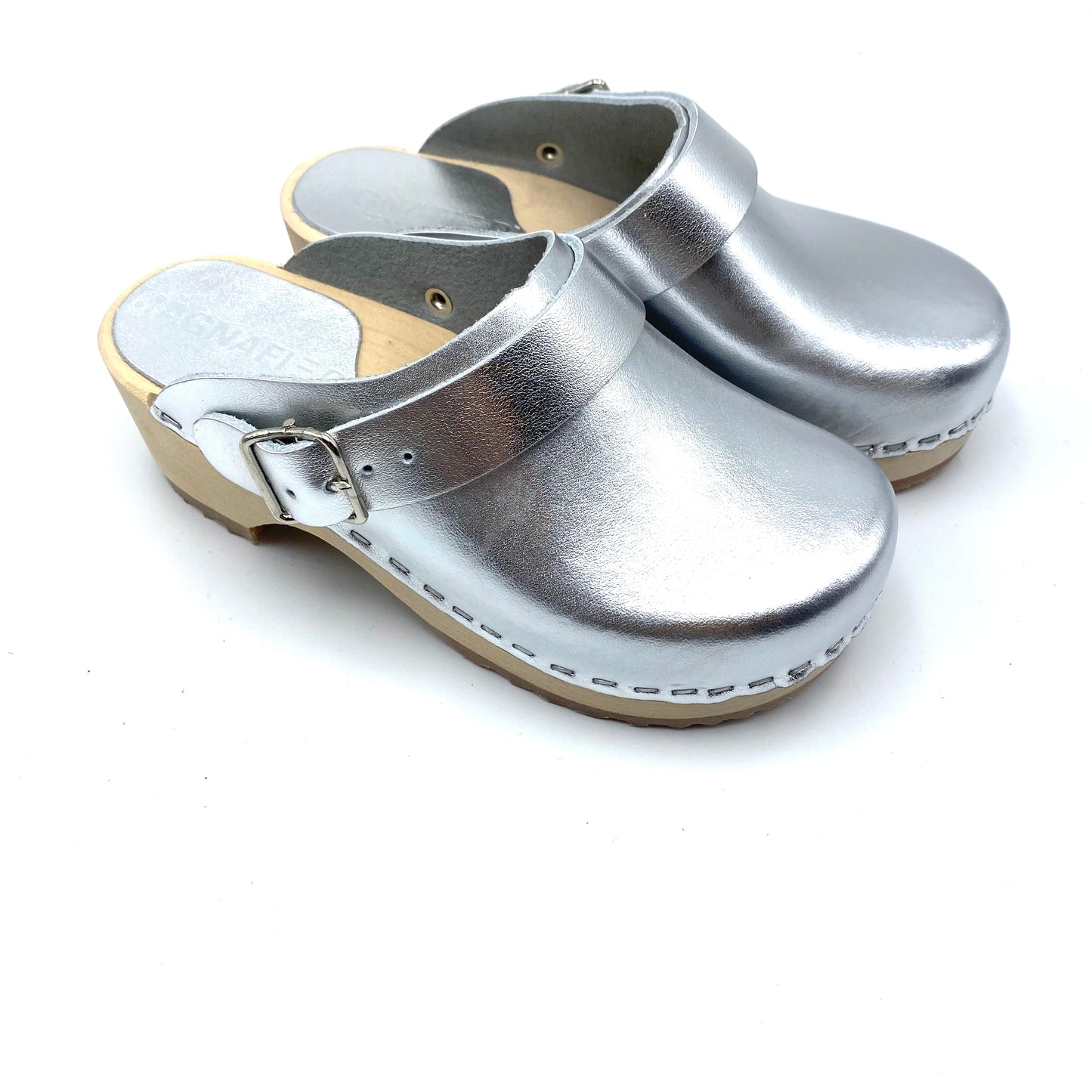 Studio Lily Clogs | Shiny Silver