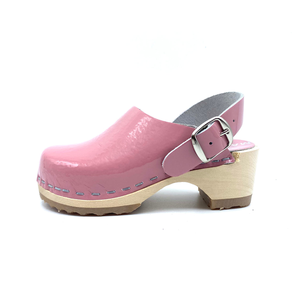 Lily Clogs | Glossy Baby Pink