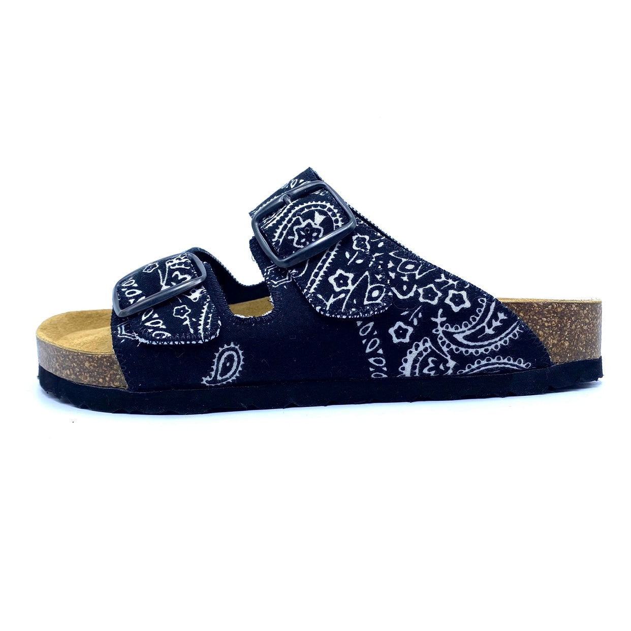 Studio Thora 2-buckle Sandals | Black Bandana EU37/US7