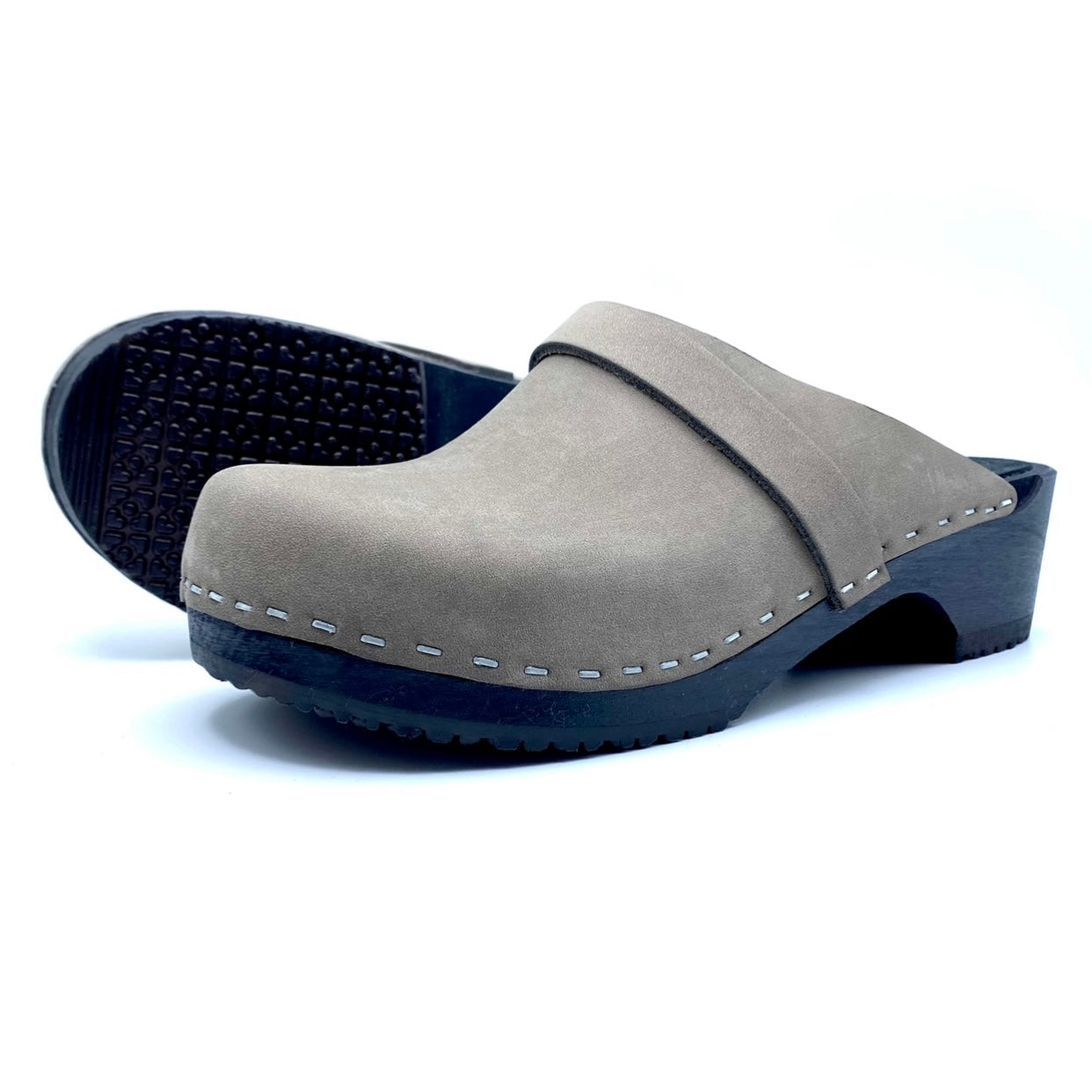 Freja Clogs | Stone Grey