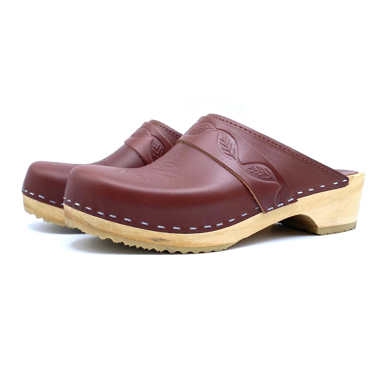 Studio Freja Clogs | Cognac Leaves EU39/US9