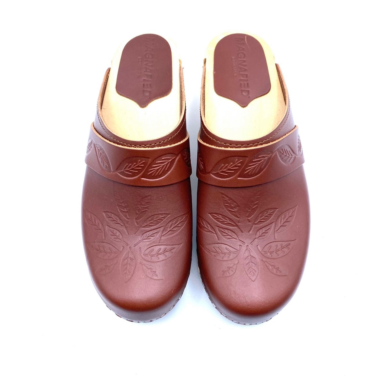 Studio Freja Clogs | Cognac Leaves EU39/US9