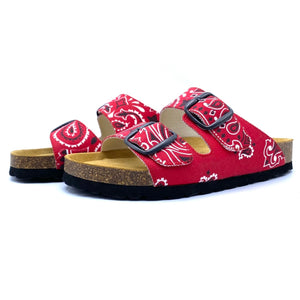 Thora 2-buckle Sandals | Original Red Bandana