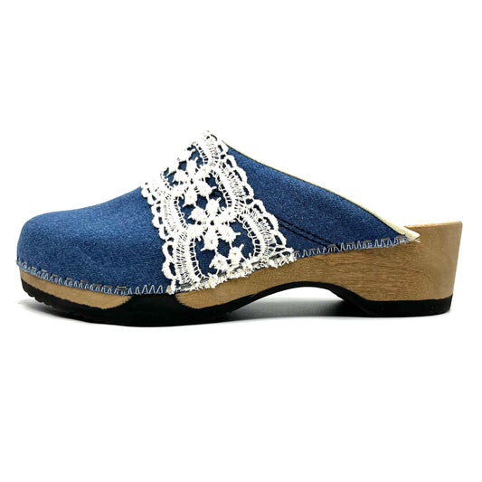 Embla Clogs | Pure Denim x Knitted Band