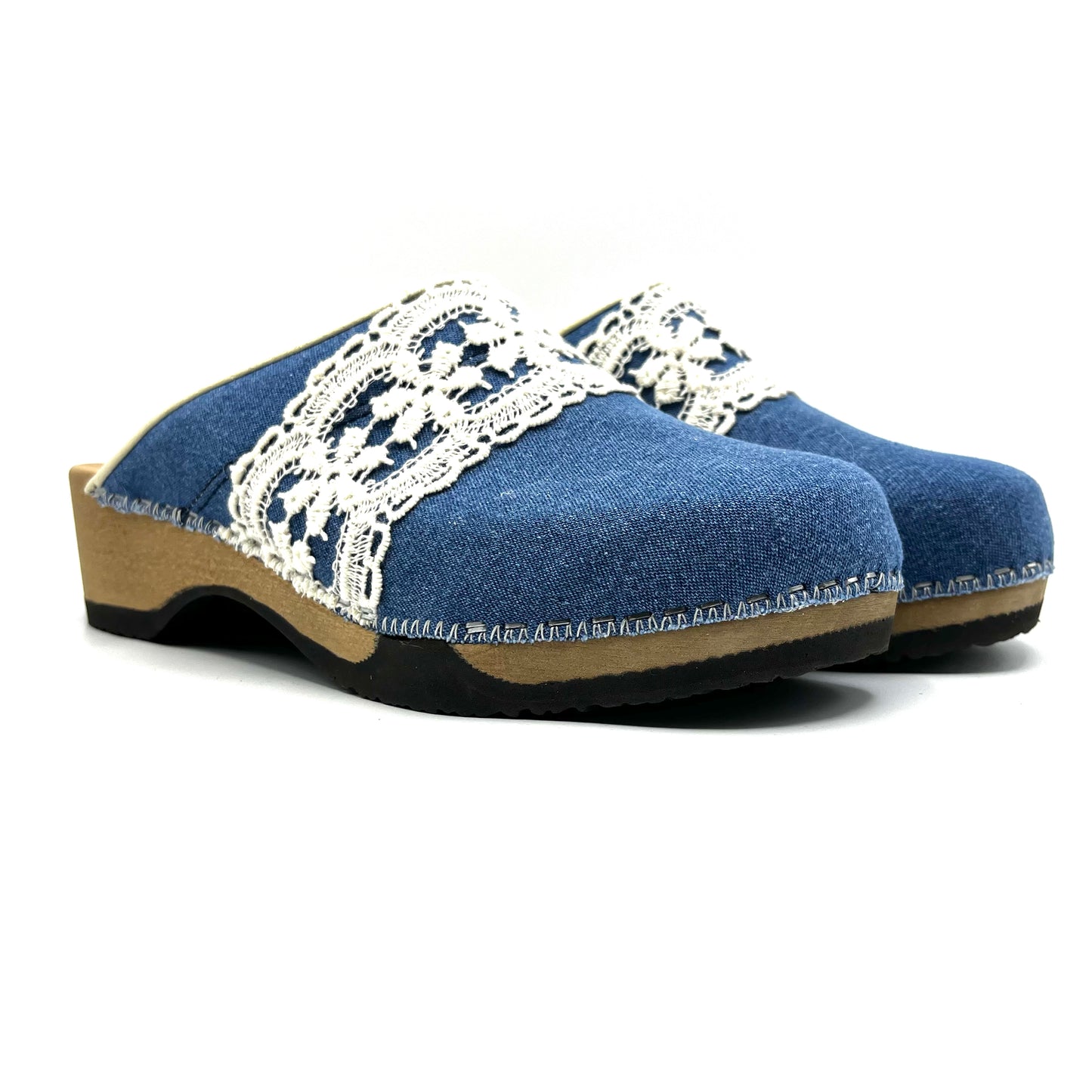 Embla Clogs | Pure Denim x Knitted Band