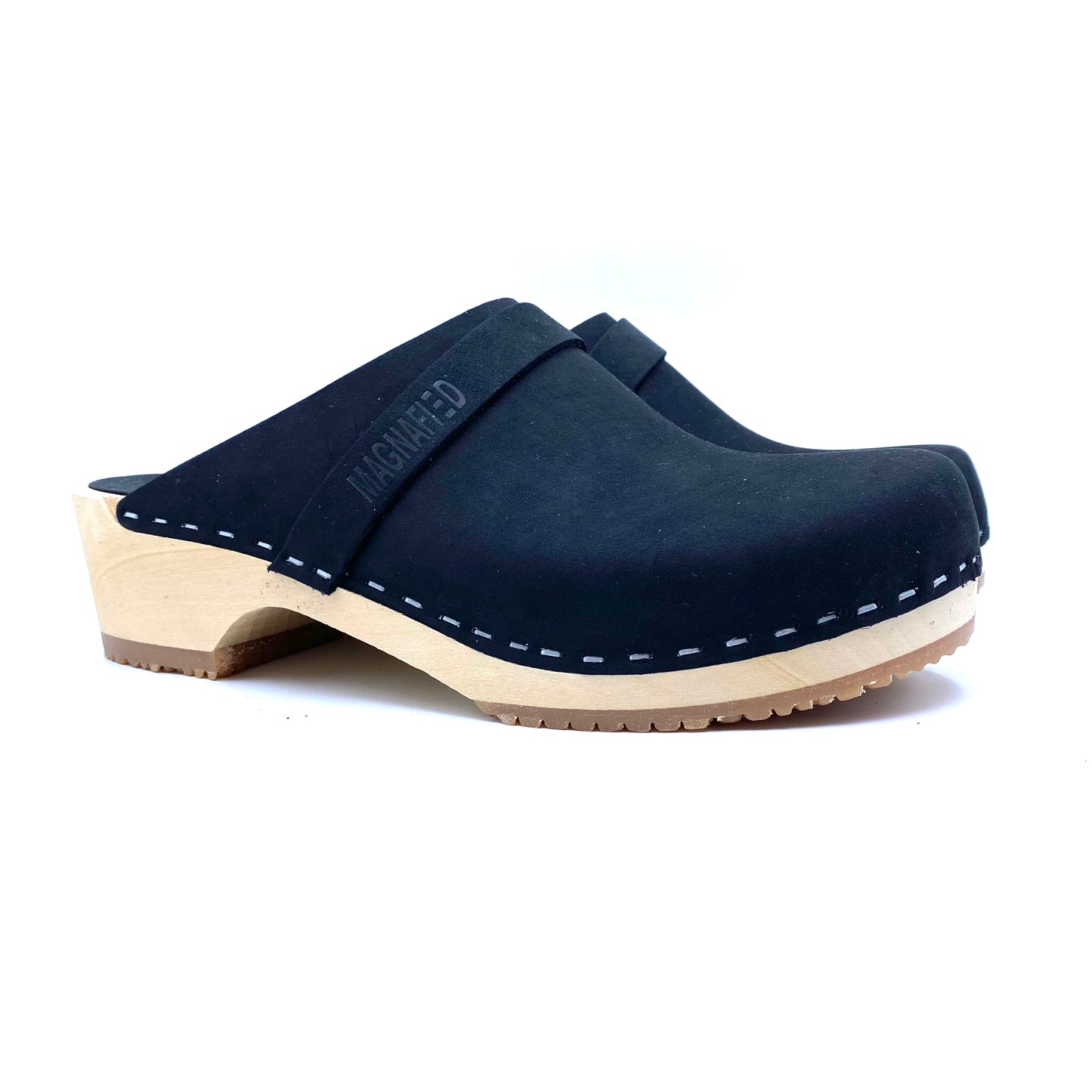 Freja Clogs | Black Premium Nubuck