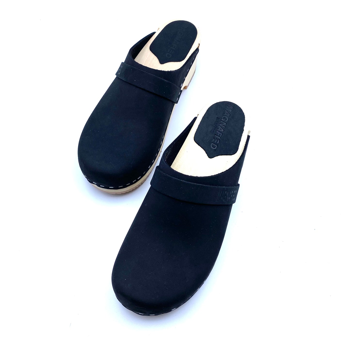 Freja Clogs | Black Premium Nubuck