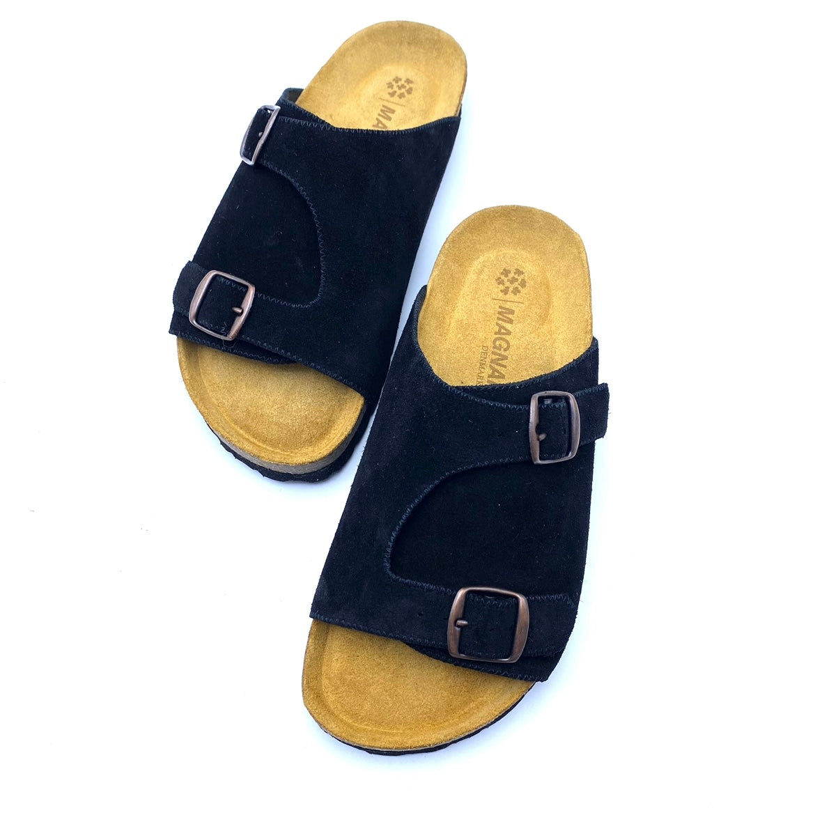 Oda Buckle Sandals | Premium Italian Suede Black