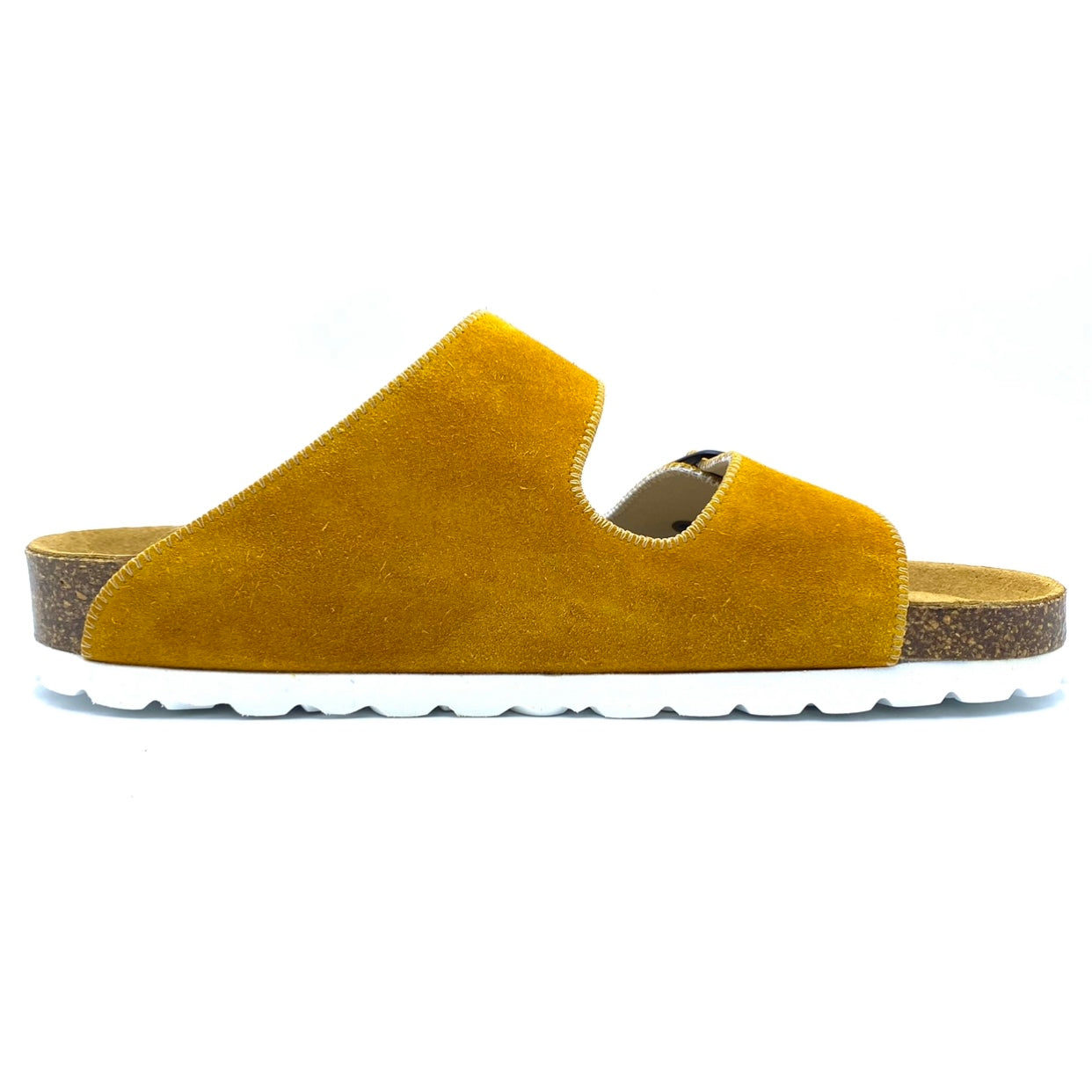 Thora 2-buckle Sandals | Premium Italian Suede Yellow