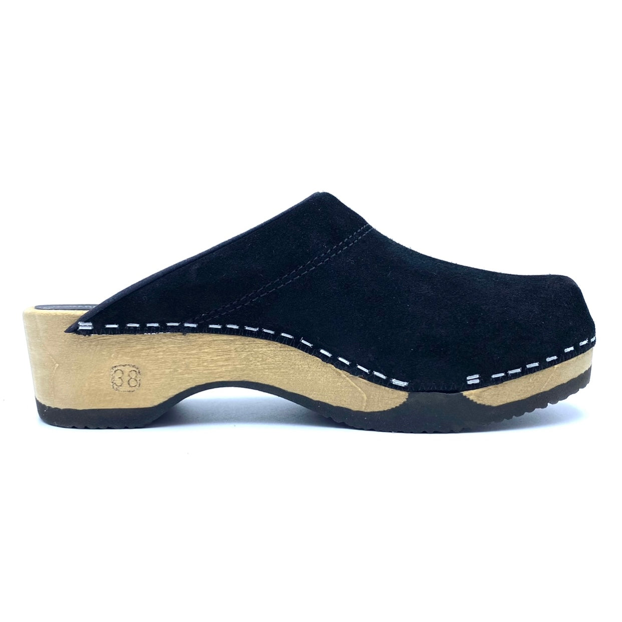 Embla Clogs | Premium Italian Suede Black