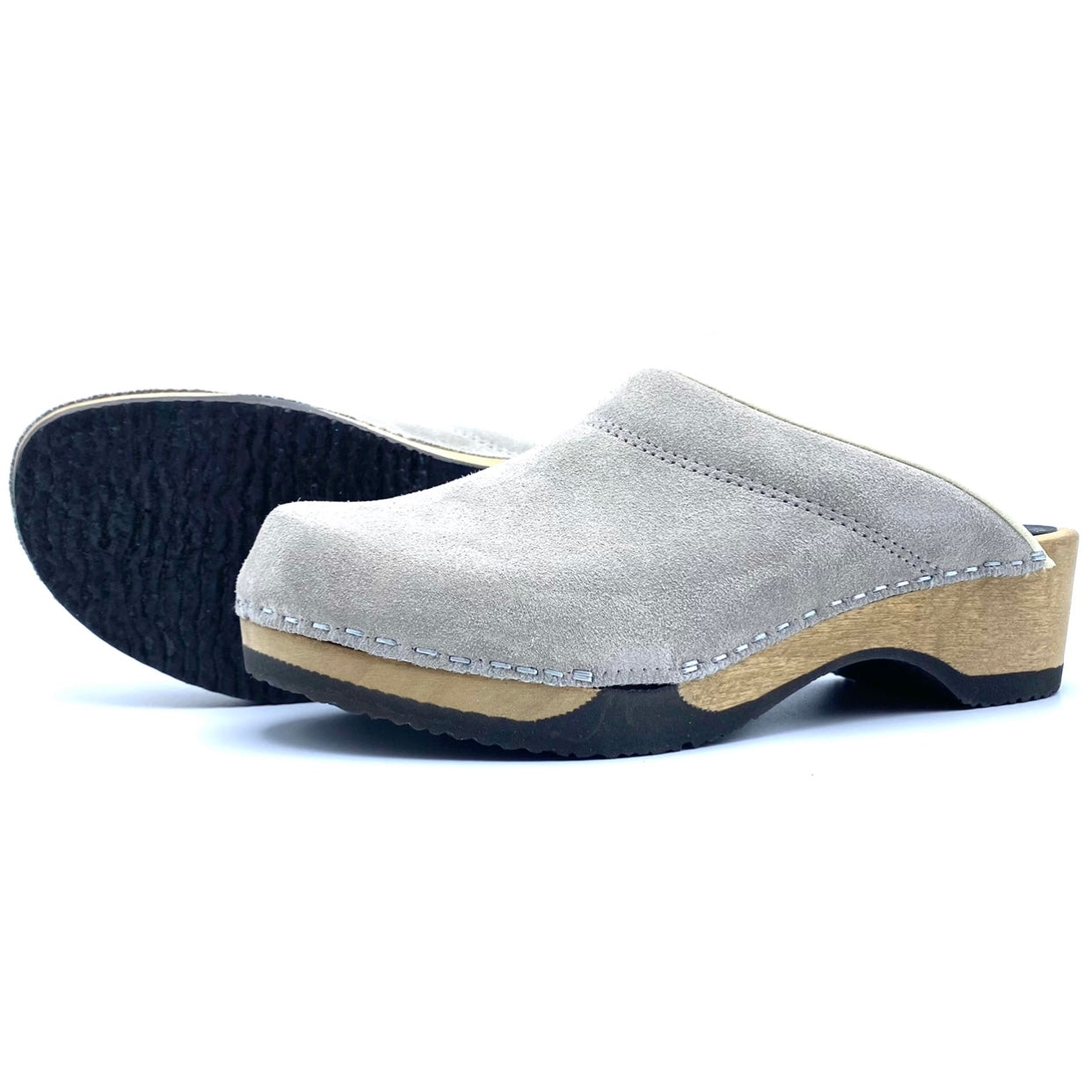 Embla Clogs | Premium Italian Suede Grey