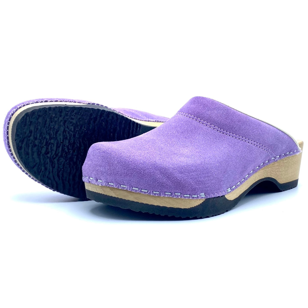 Embla Clogs | Premium Italian Suede Lavender