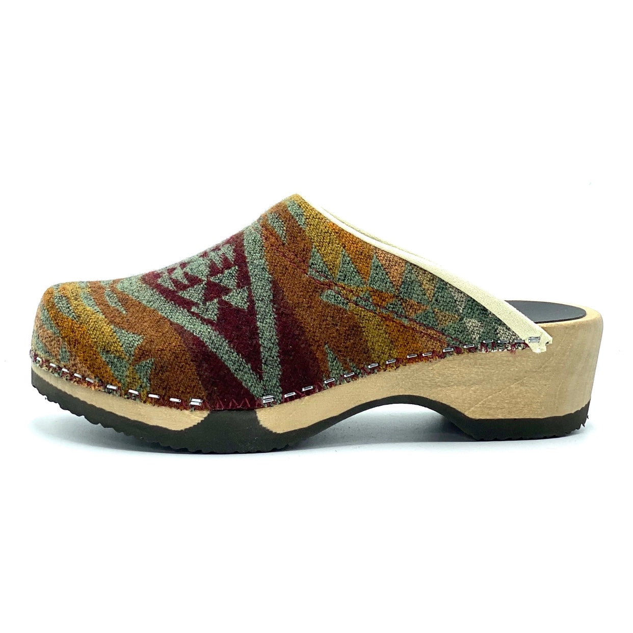 Embla Clogs | Diamond River Sage pure Virgin Wool