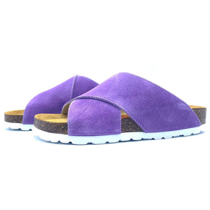 Una Cross-over Sandals | Premium Italian Suede Lavender