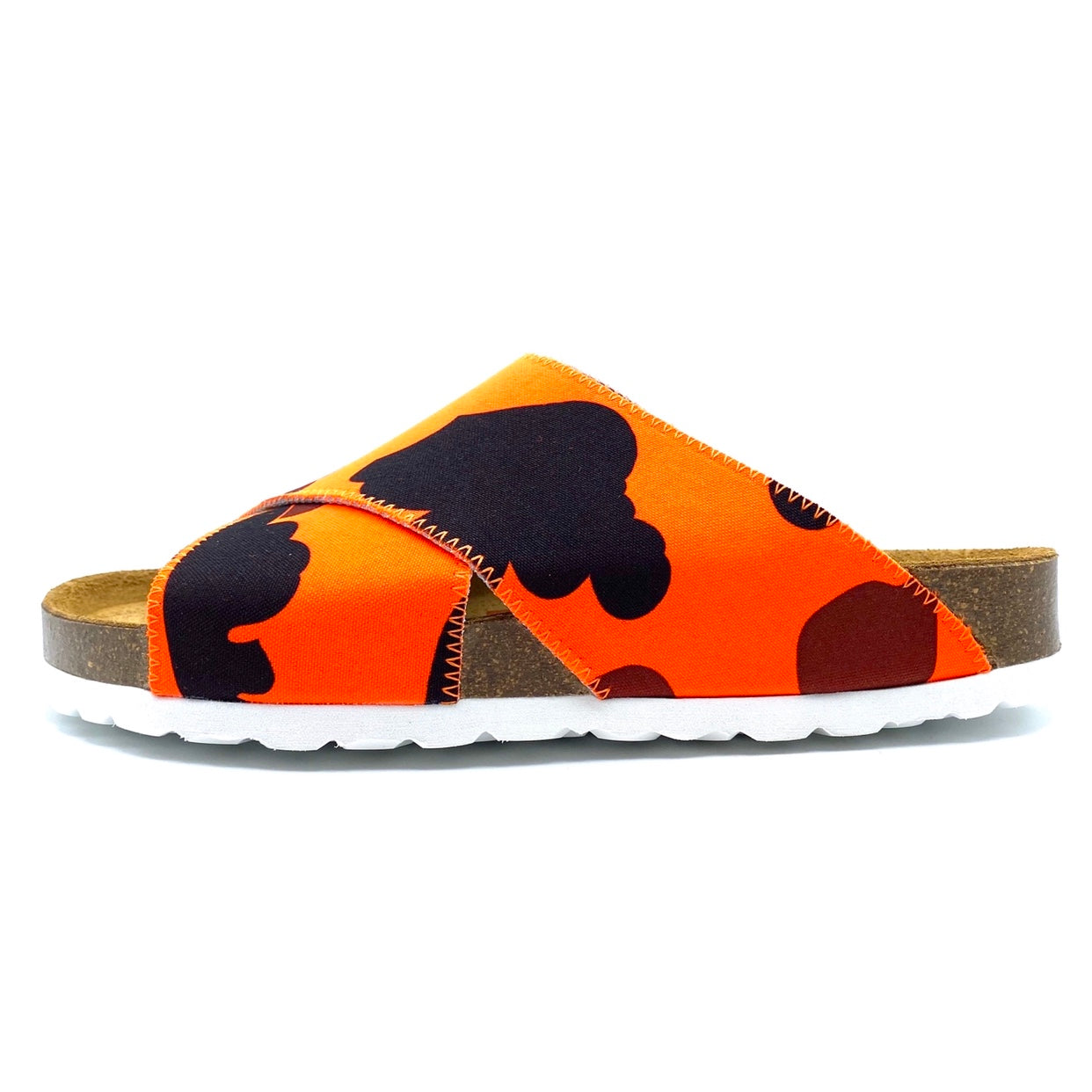 Una Cross-over Sandals | Orange Camo