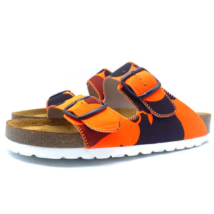 Thora 2-buckle Sandals | Orange Camouflage