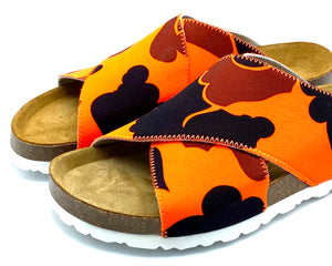 Una Cross-over Sandals | Orange Camo