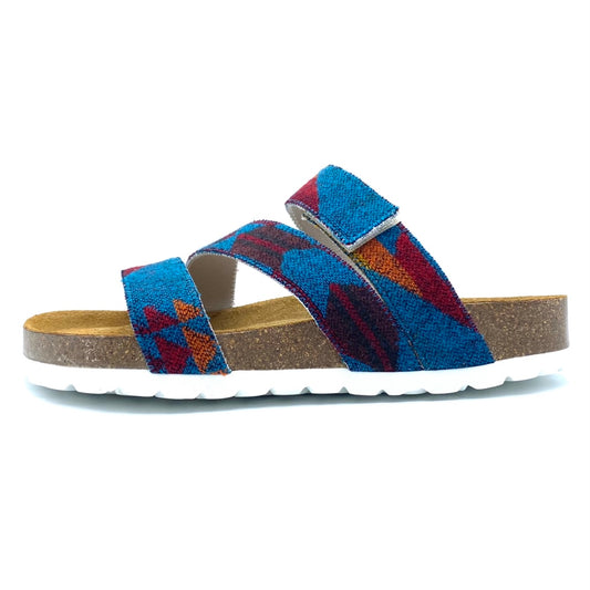 Studio Torun 3-strap Velcro Sandals | Santa Fe Turquoise EU36/US6