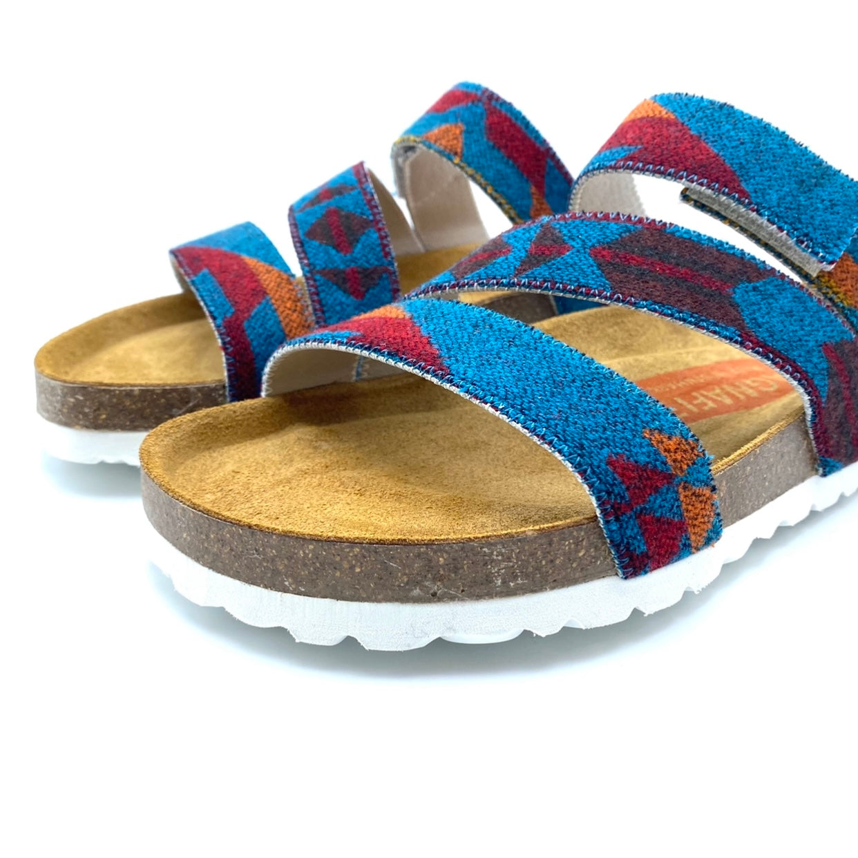 Studio Torun 3-strap Velcro Sandals | Santa Fe Turquoise EU36/US6