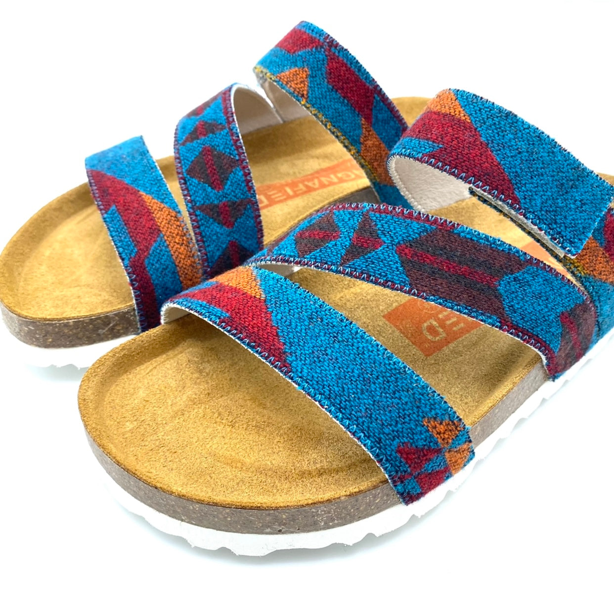 Studio Torun 3-strap Velcro Sandals | Santa Fe Turquoise EU36/US6