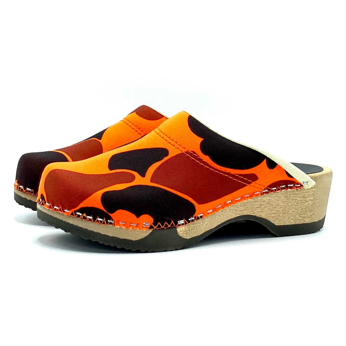 Embla Clogs | Blaze Orange Camouflage