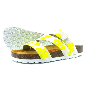 Torun 3-strap Velcro Sandals | Neon Yellow MagnafiedCamo