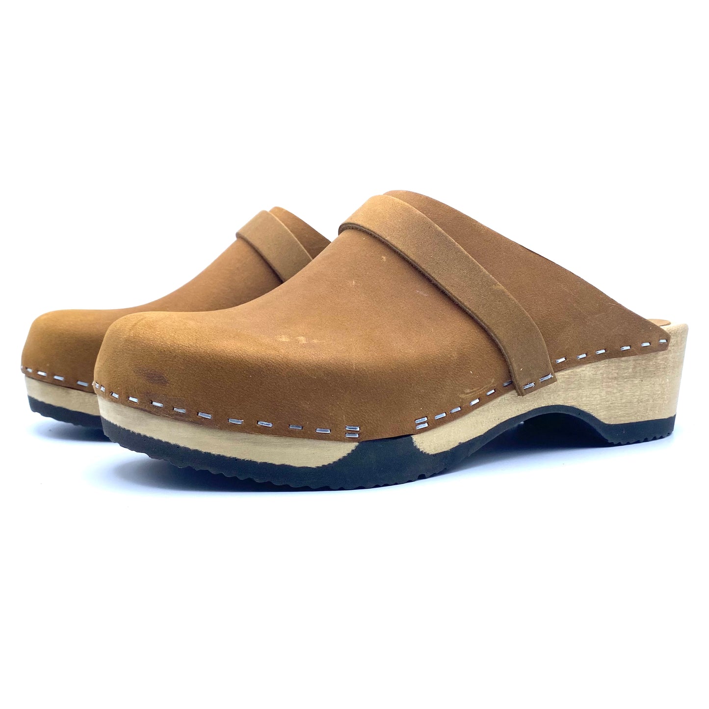 Emily Clogs | Premium Nubuck Brown